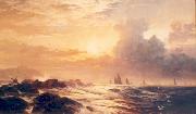 Edward Moran Yachting at Sunset France oil painting artist